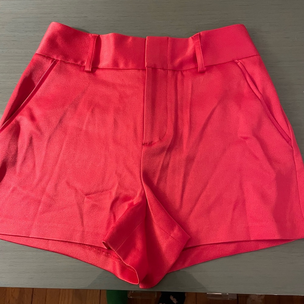 Alice + Olivia Hot Pink Silk Shorts